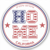 California Zuhause Aufkleber (Vorderseite)