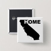 California Zuhause Button Abzeichen I Liebe (Vorne & Hinten)