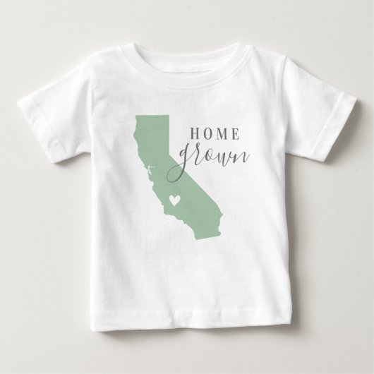 California Zuhause Grown | Staat-Karte bearbeiten Baby T-shirt (Vorderseite)