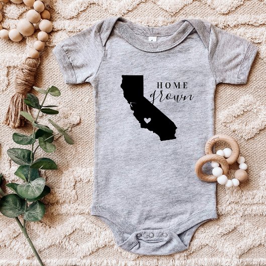 California Zuhause Grown Staat T-Shirt Baby Strampler