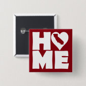 California Zuhause Heart Staat Button Abzeichen Bu (Vorne & Hinten)