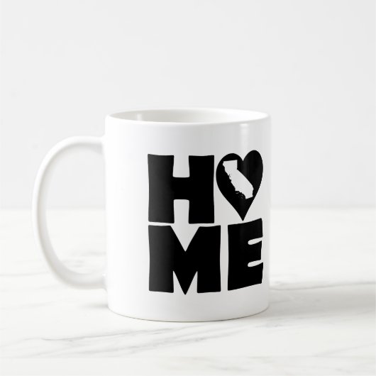 California Zuhause Heart Staat Tasse oder Travel M (Links)