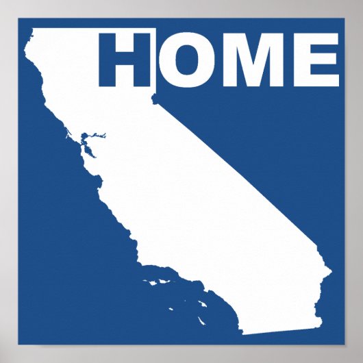 California Zuhause Poster Sign I Liebe (Vorne)
