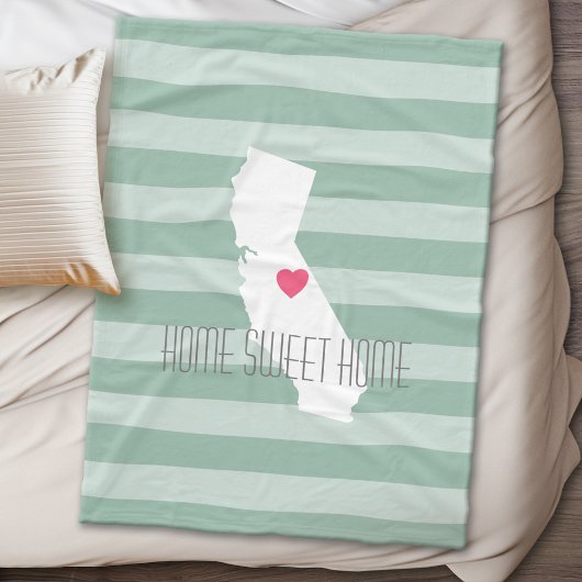 California Zuhause Staat Liebe mit benutzerdefinie Fleecedecke