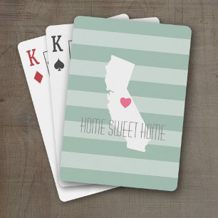 California Zuhause Staat Liebe mit benutzerdefinie Spielkarten