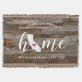 California Zuhause Staat Personalisierte Holzaussi Decke (Vorderseite)