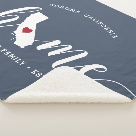 California Zuhause Staaten Personalisiert Sherpadecke (3/4)