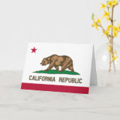 Californian Flag, Flag of California Karte (Gelbe Blume)
