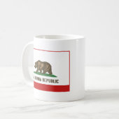 Californian Flag + Map-Tasse Kaffeetasse (Vorderseite Links)