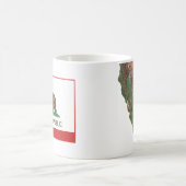 Californian Flag + Map-Tasse Kaffeetasse (Mittel)