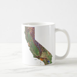 Californian Flag + Map-Tasse Kaffeetasse
