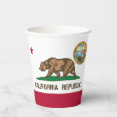 Californian Flag & Seal, Flag of California Pappbecher (Vorderseite)