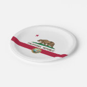 Californian Flag & Seal, Flag of California Pappteller (Schrägansicht)