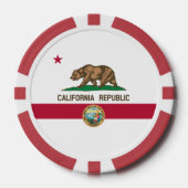 Californian Flag & Seal, Flag of California Pokerchips (Vorderseite)