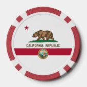 Californian Flag & Seal, Flag of California Pokerchips (Rückseite)
