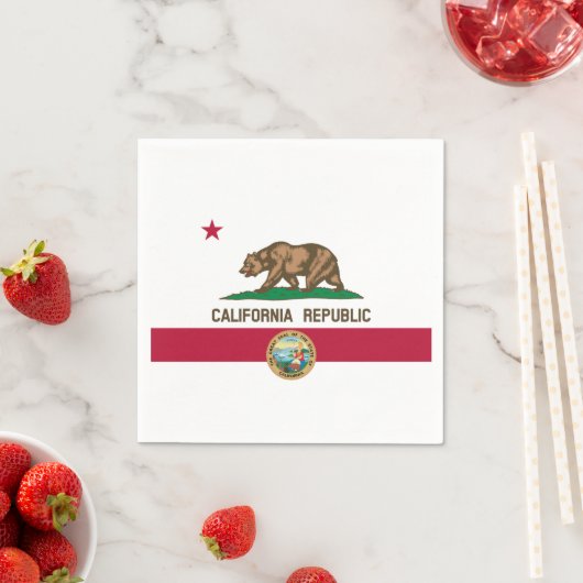 Californian Flag & Seal, Flag of California Serviette (Beispiel)