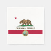 Californian Flag & Seal, Flag of California Serviette (Vorderseite)