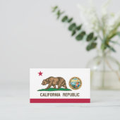 Californian Flag & Siegel, Flagge Kaliforniens Visitenkarte (Stehend Vorderseite)
