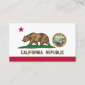 Californian Flag & Siegel, Flagge Kaliforniens Visitenkarte (Vorderseite)