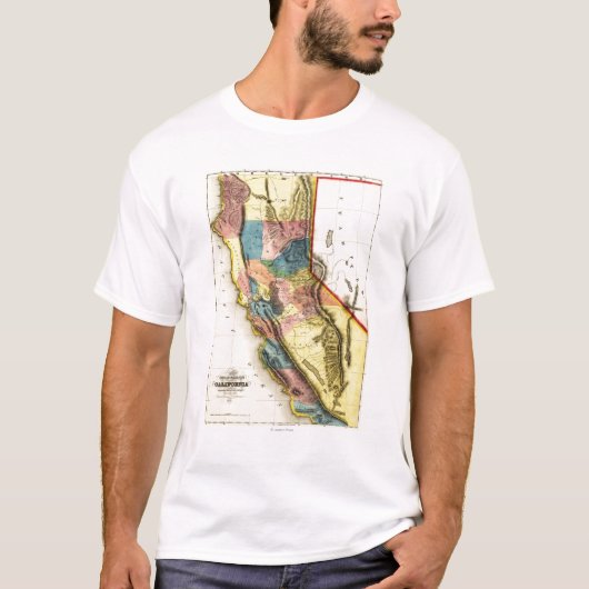 CaliforniaPanoramic Karte T-Shirt (Vorderseite)