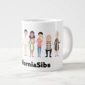 #californiasibs jumbo-Tasse (Vorderseite Rechts)