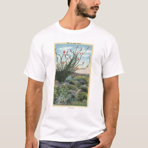 CaliforniaView der Kakteen in der Blüte T-Shirt