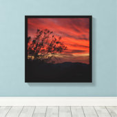 Californis Sunset Leinwanddruck (Insitu (Holzboden))