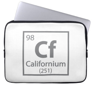 Californium - Wissenschaftliche Periodische Tabell Laptopschutzhülle