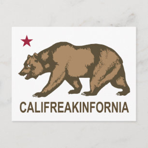 Califreakinfornia Postkarte