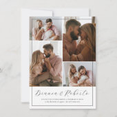 Caligrafía Moderna 5 Fotos Einladung (Vorderseite)