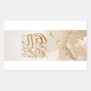 CALIGRAPHY RECHTECKIGER AUFKLEBER