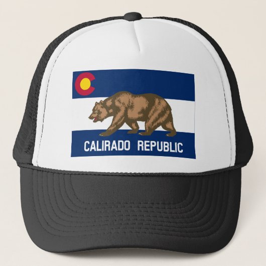 Calirado Republik-Flagge Truckerkappe (Vorderseite)