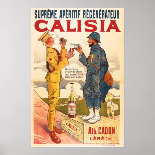 CALISIA French Aperitif Regenerateur Likör Drink Poster (Vorne)
