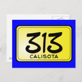 Calisota 313 Lizenzplatte Postkarte (Vorne/Hinten)