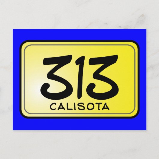 Calisota 313 Lizenzplatte Postkarte (Vorderseite)