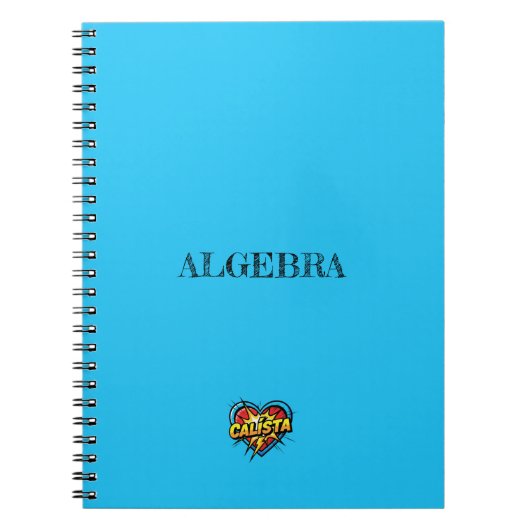 Calista Herz Blau Notizblock (Vorderseite)