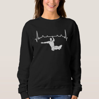 Calisthenics L Bar Pull up Heartbeat Gif for Men Sweatshirt