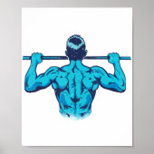 Calisthenics Pull-Up Workout Back Day Gym Poster (Vorne)