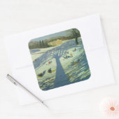 Calke Abbey House Winter 2002 Quadratischer Aufkleber (Umschlag)