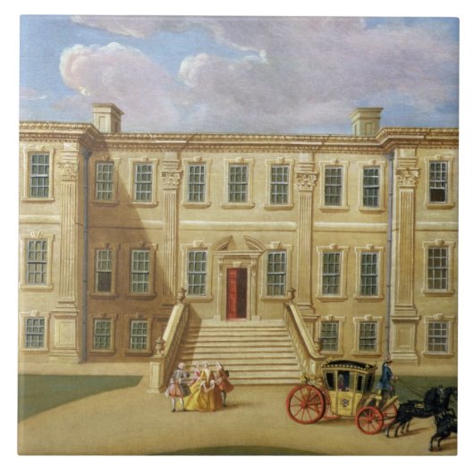 Calke Hall, Derbyshire, Seat von Sir Henry Harp Fliese (Vorderseite)