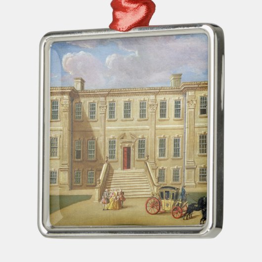Calke Hall, Derbyshire, Seat von Sir Henry Harp Silbernes Ornament (Links)