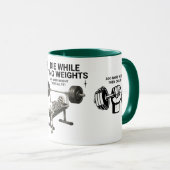 Call 911 Skeleton Weightlifting Gym Coffee Mug Tasse (VorderseiteRechts)