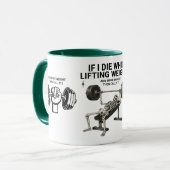 Call 911 Skeleton Weightlifting Gym Coffee Mug Tasse (Vorderseite Links)