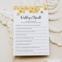 CALL Bee Wedding Etiquette 911 Brautparty Game