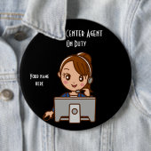 Call Center Agent 2 für den Zoll 12, Runder Button (Beispiel)