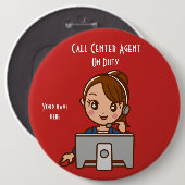 Call Center Agent 2 für den Zoll 12, Runder Button (Vorne & Hinten)