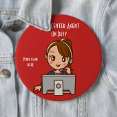 Call Center Agent 2 für den Zoll 12, Runder Button (Beispiel)