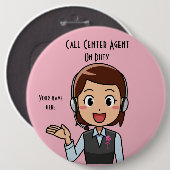 Call Center-Agent für "Duty Pink" Button (Vorne & Hinten)
