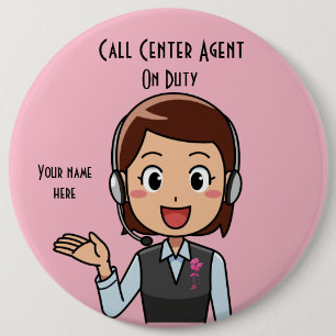 Call Center-Agent für "Duty Pink" Button