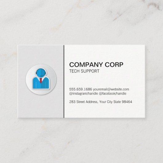 Call Center | Headset-Logo für Geschäftsleute Terminkarte (Vorderseite)